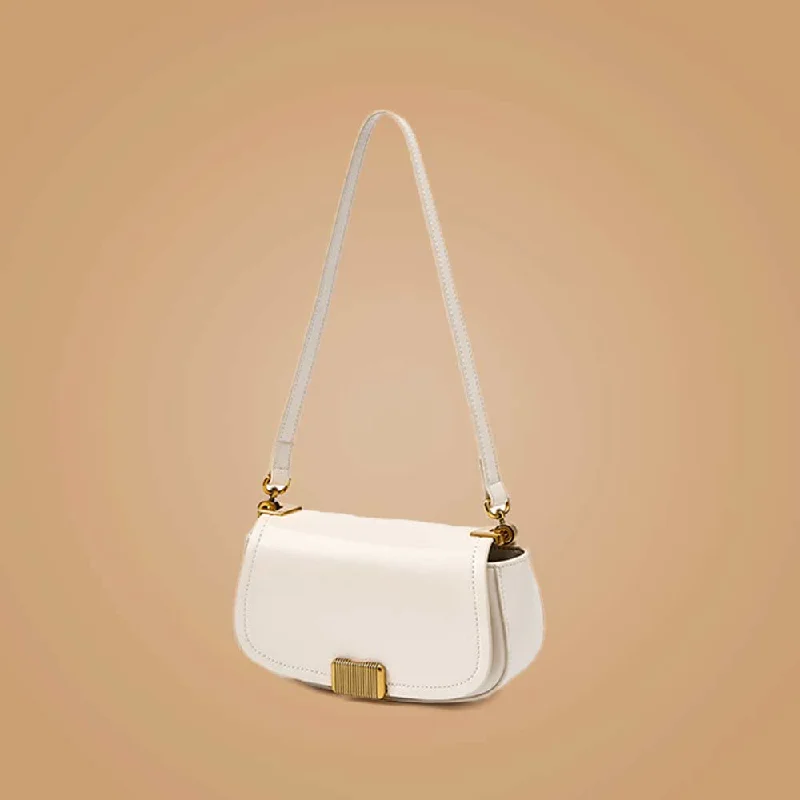 Minimalist sling crossbody bags for hands-free convenience -Satchels (Snow White)