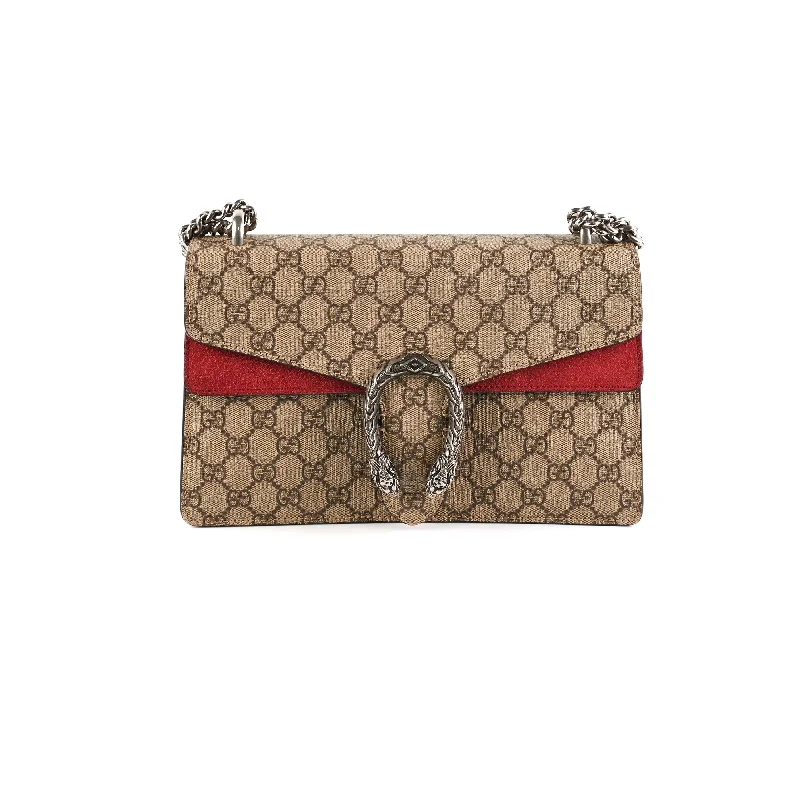 Single Handle Bags for Simplicity -Gucci Small Dionysus Shoulder Bag Red