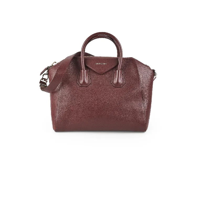 Woven Handle Bags for Artisan -Givenchy Antigona Medium Burgundy