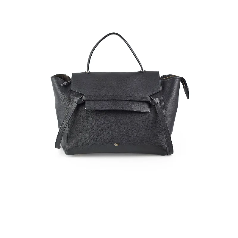 Waterproof Canvas Handle Bags -Celine Mini Belt Black Bag