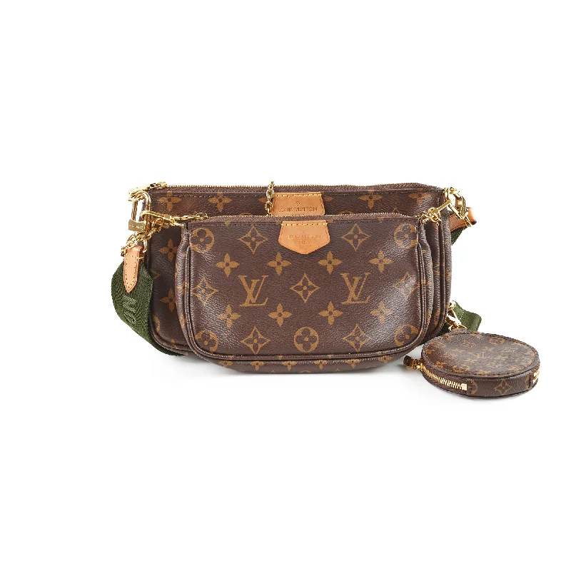 Velvet Handle Bags for Luxury -Louis Vuitton Multi Pochette Khaki Monogram