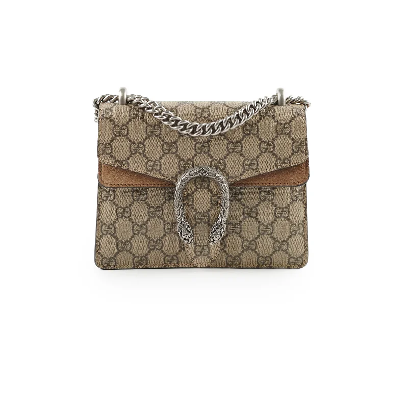 Fabric Bow Handle Bags -Gucci Mini Supreme Dionysus