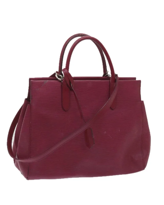 Detachable Handle Bags for Versatility -Fuchsia Epi Leather 2-Way Hand Bag by Louis Vuitton