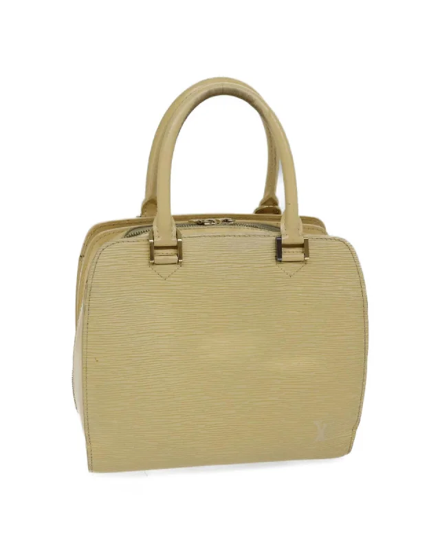 Diaper Handle Bags for Moms -Epi Leather Pont Neuf Hand Bag in Vanilla Cream by Louis Vuitton