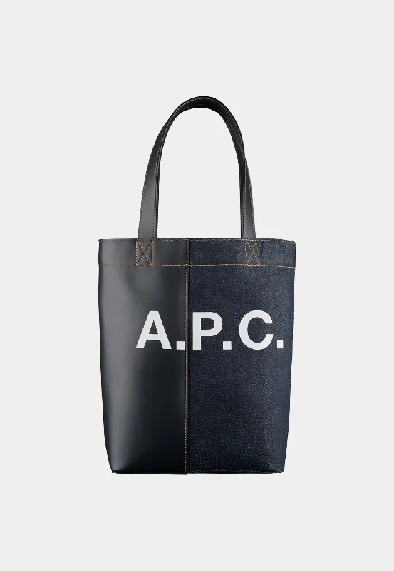 High-quality vegan leather tote bags with a sleek, cruelty-free design -Apc Tote Bags Axel N/S Navy