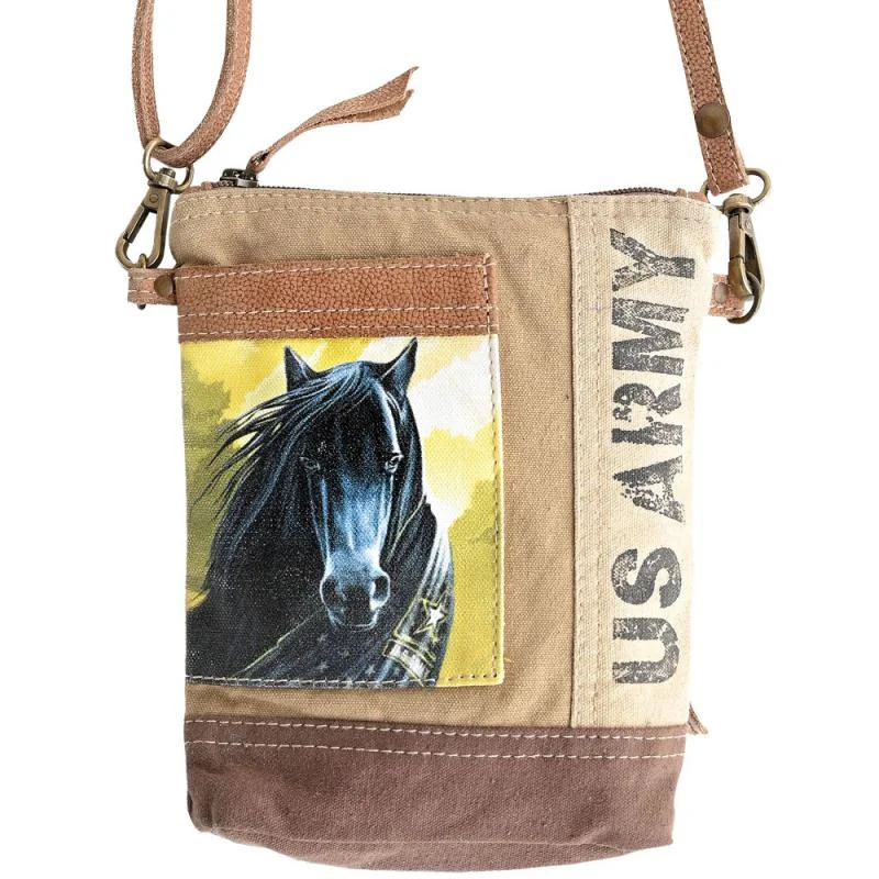 High-quality vegan leather tote bags with a sleek, cruelty-free design -Army Horse Passport Bag