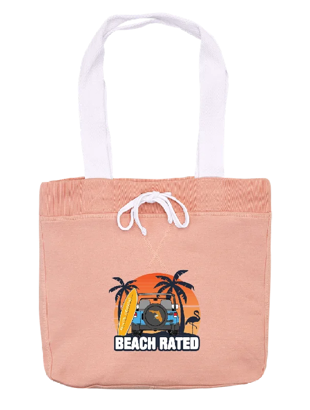 Lightweight fabric tote bags with fun patterns for stylish and practical everyday use -Beach Rated Beach Bag