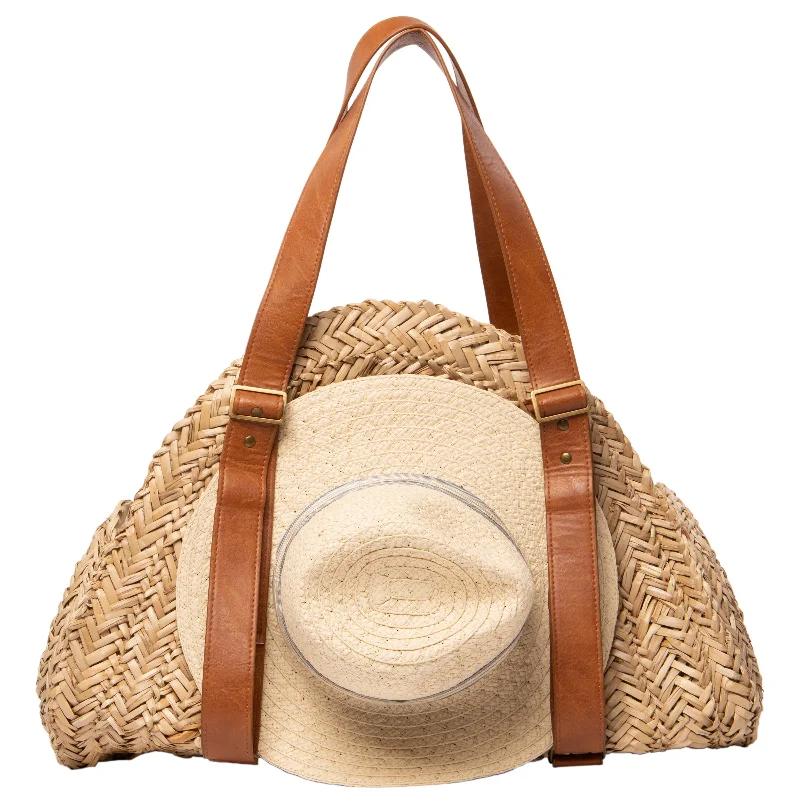 Lightweight and foldable tote bags with cute prints for packing and portability -The Belinda Taco Bag with Hat Holder