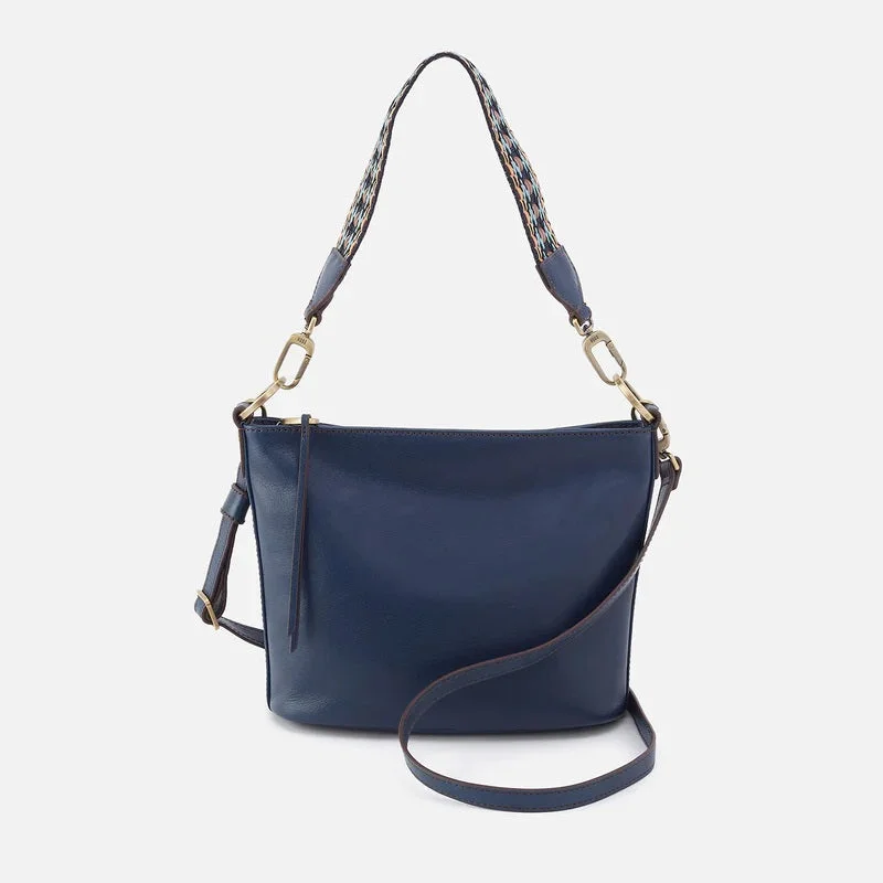 Knitted Handle Bags for Coziness -Belle Convertible Shoulder Bag in Navy