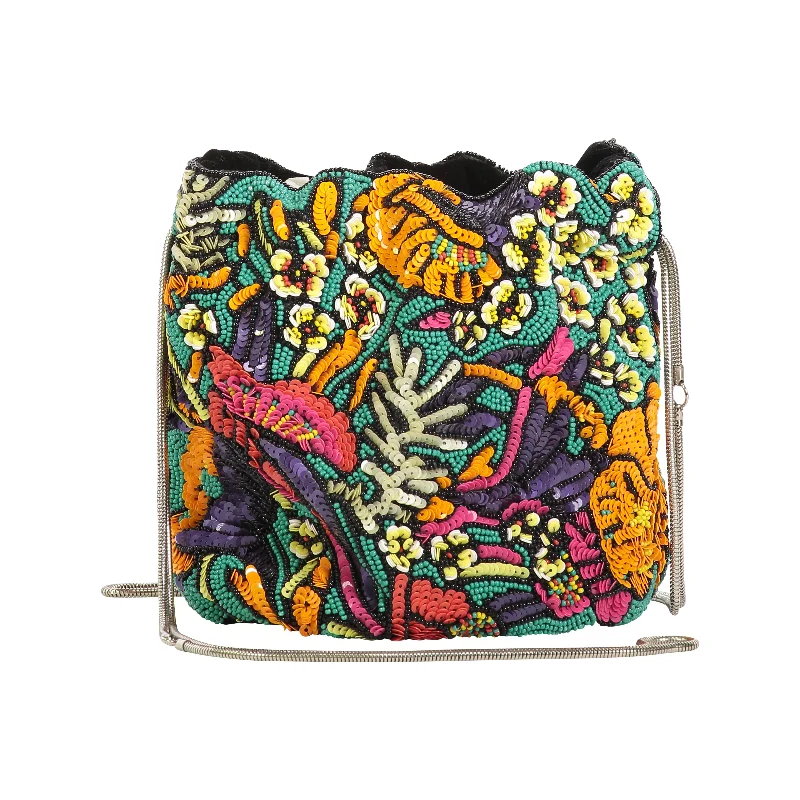 Bohemian-style tote bags with fringe detailing for a relaxed, free-spirited look -Botanica Flower Bag - Multi