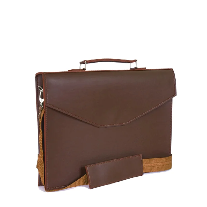 Minimalist tote bags with clean lines and neutral tones for easy matching with outfits -BROOKS LAPTOP BAG BROWN