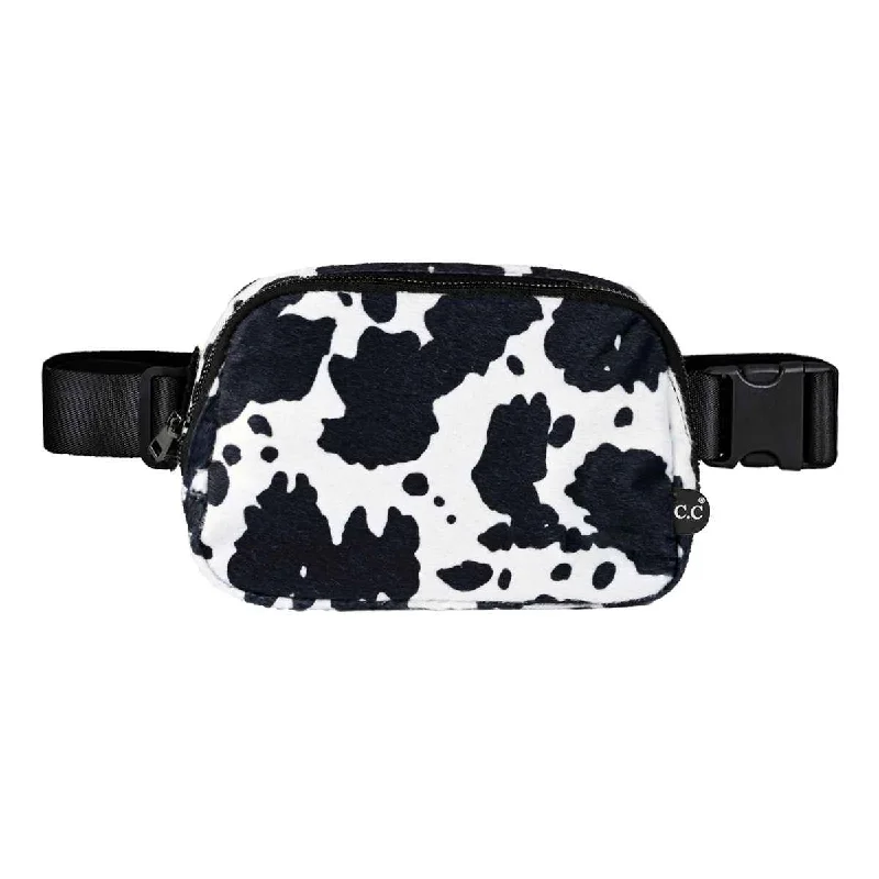 Minimalist Handle Bags for Simplicity -BGS0063 Cow Pattern Fanny Pack