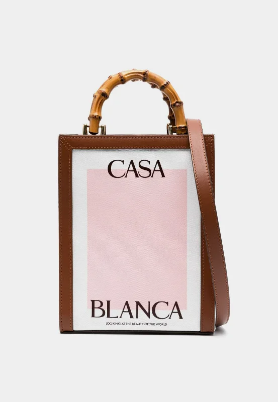 Durable leather tote bags for everyday use with spacious compartments for convenience -CASABLANCA Mini Casa Tote