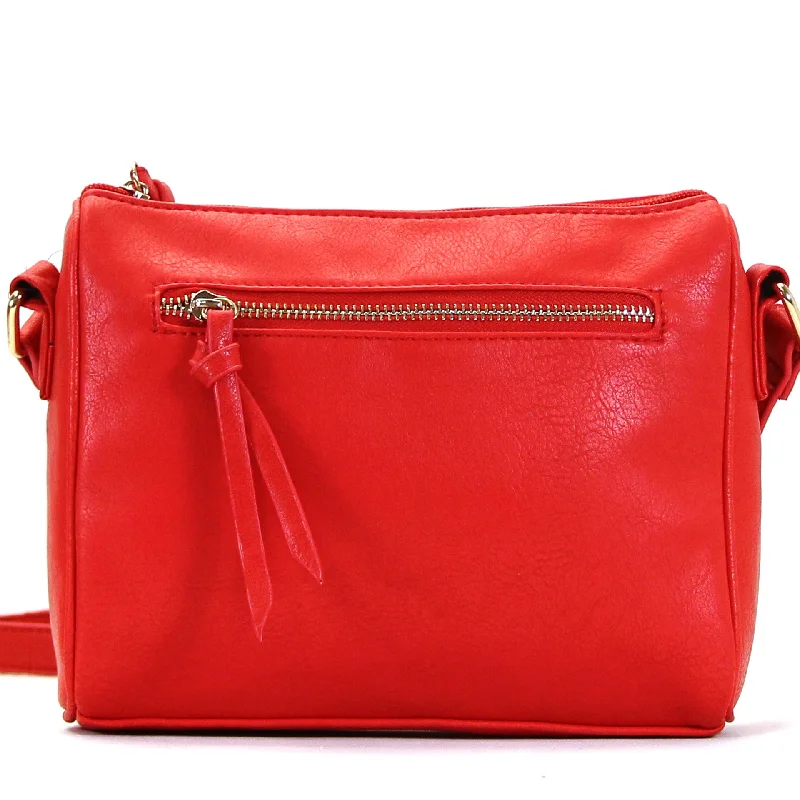 Double Handle Bags for Stability -Jade Marie Confident Crossbody - Strawberry