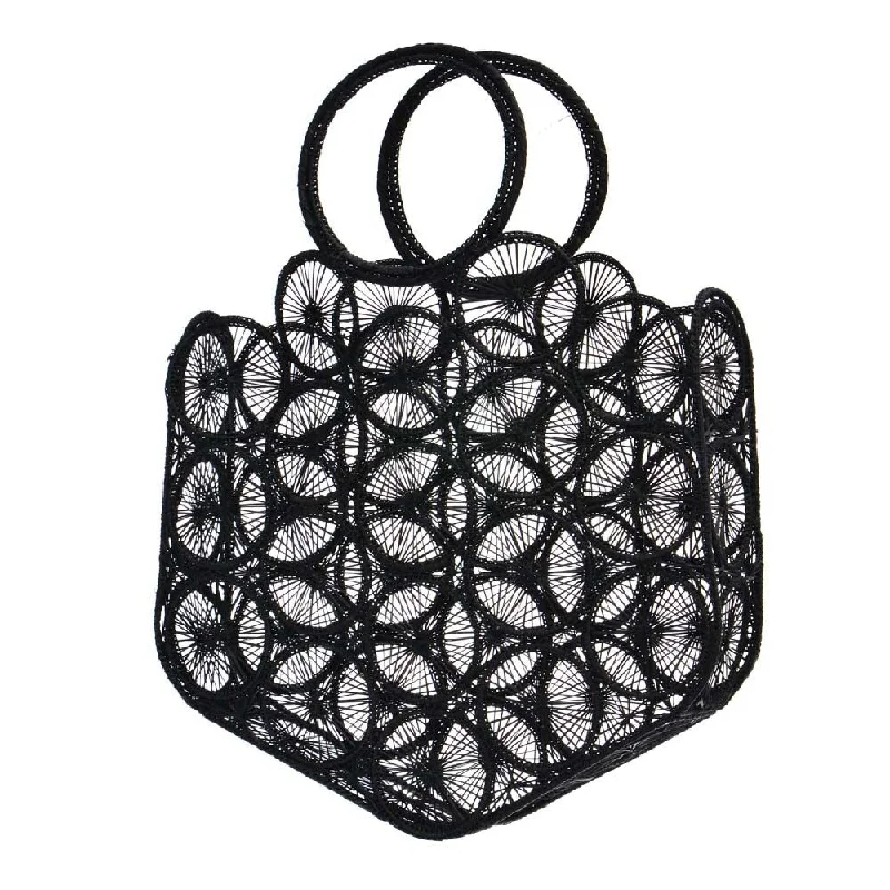 Eco-friendly tote bags made from recycled materials for a sustainable lifestyle -Alamo Basket - Black