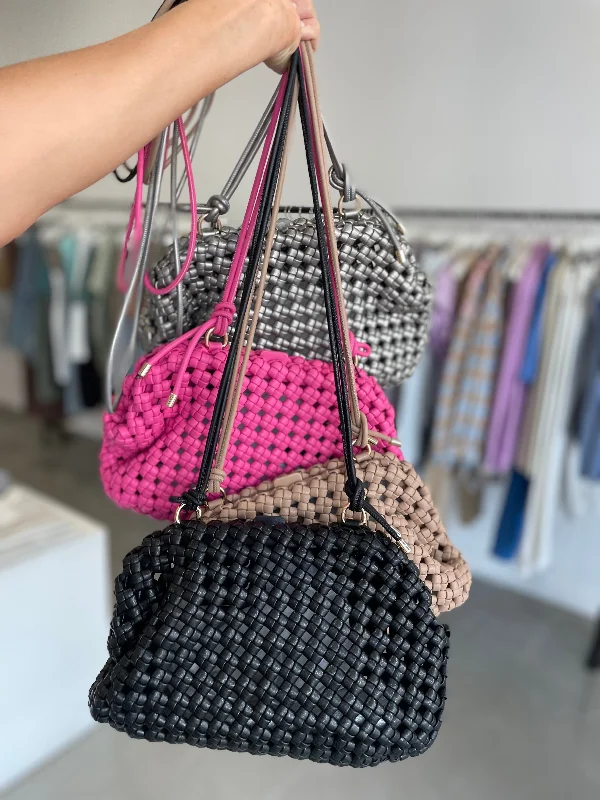 Double Handle Bags for Stability -Braided Crossbody Bag