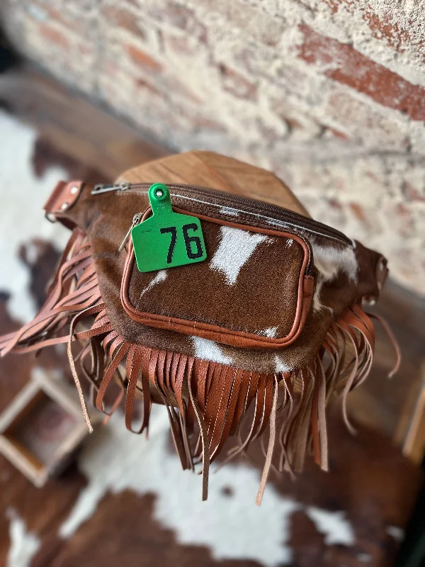 Cattle Tag 76: Brown Leather