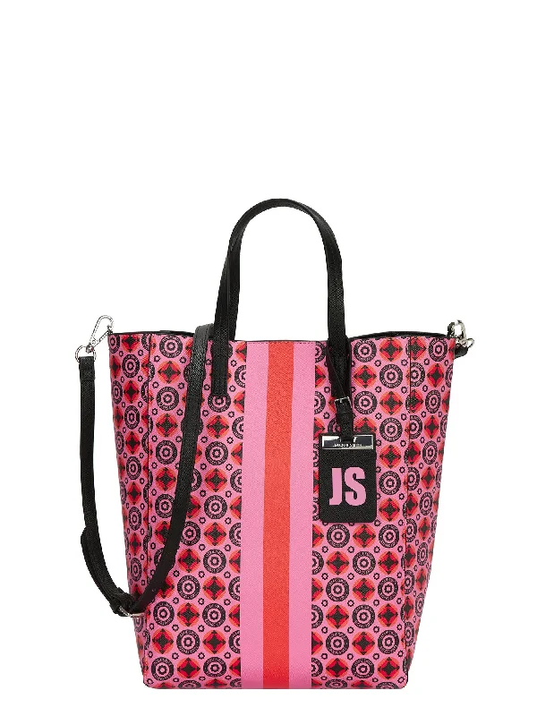 Trendy striped tote bags for a casual and stylish beach accessory -Monogram Shopping Bag