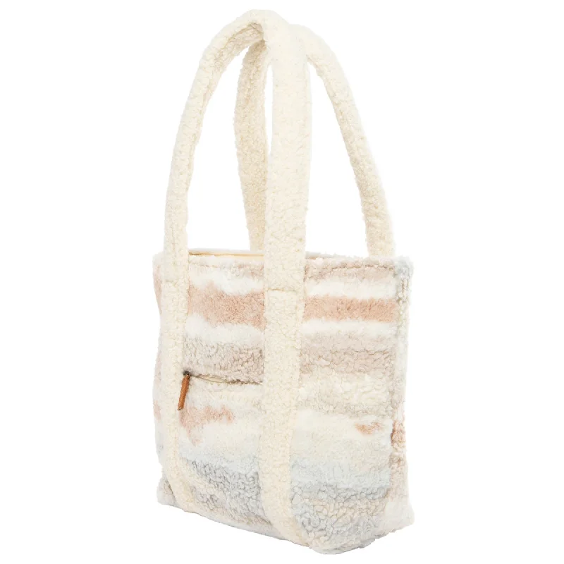 Practical tote bags with reinforced handles for heavy-duty use and long-lasting durability -Cuddle Up Faux Shearling Tote