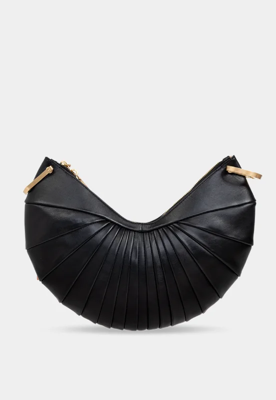 Fashionable tote bags with chain or leather straps for a luxurious design touch -Cult Gaia Ubah Clutch Bag Black