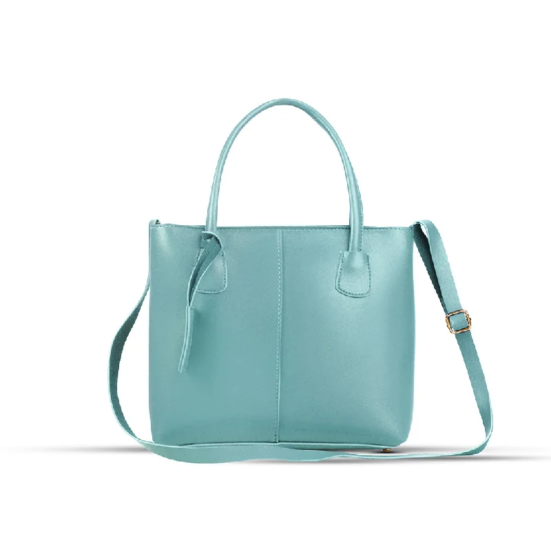 Elegant designer tote bags with intricate details for luxury fashion enthusiasts -DOVE AQUA GREEN