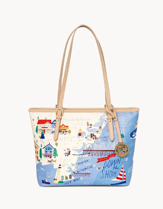 Snap Handle Bags for Convenience -Down the Shore Tote