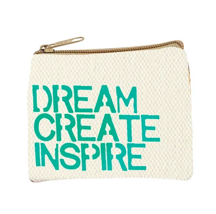 Vintage-style tote bags with retro designs and classic prints for timeless appeal -Dream Create Inspire Coin Purse