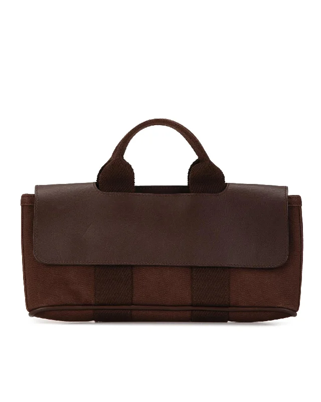 Sustainable Handle Bags for Green -Hermes Picotin Lock 18 Brown Canvas and Leather Handbag