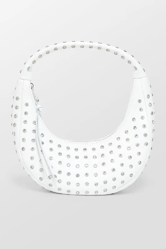 Reversible tote bags with two unique styles for versatility and flexibility -Elodie Shoulder Crystal Studded Bag