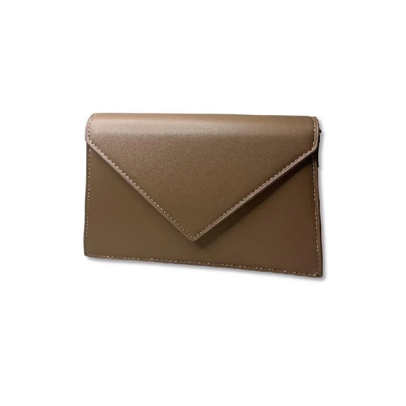 Faux Leather Handle Bags -Vegan Envelope Clutch