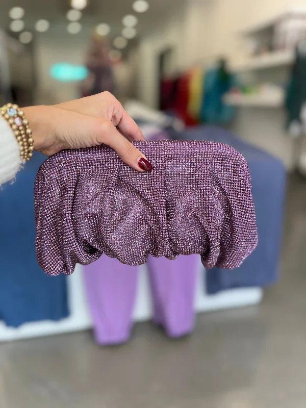 Knitted Handle Bags for Coziness -Envy Crystal Clutch