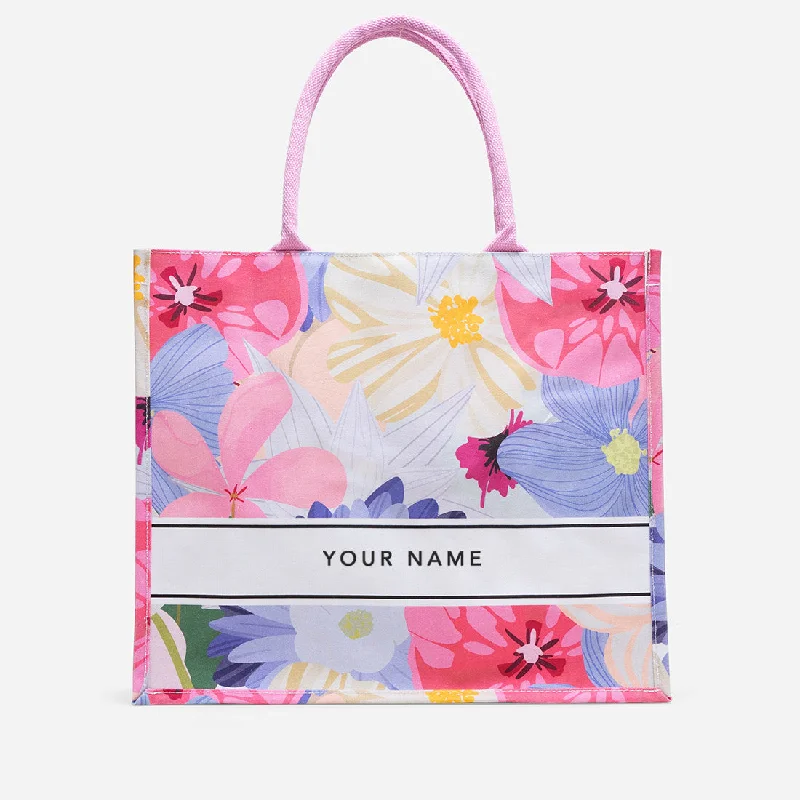 Fabric tote bags with bold geometric patterns for a modern and contemporary look -Full Bloom Canvas Tote Bag