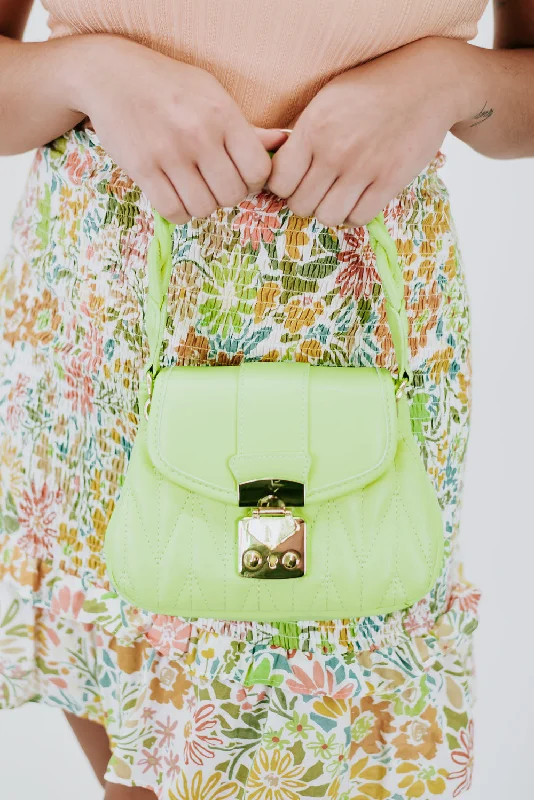 Thick Handle Bags for Comfort -Go Go Girl Bag, Neon Green