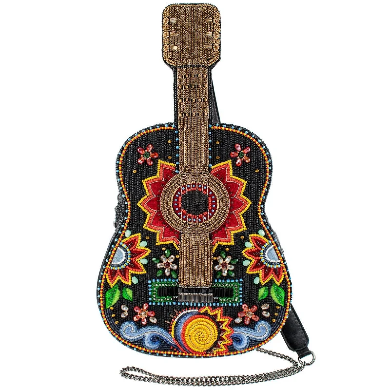 Suede Handle Bags for Softness -Mary Frances - Embellished Guitar Festival Crossbody Bag