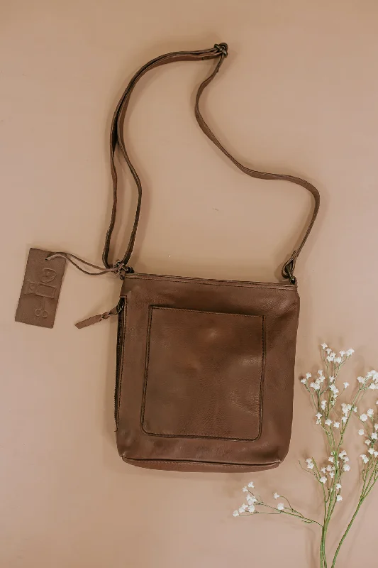 Sustainable Handle Bags for Green -Hardy Crossbody Bag , Brown