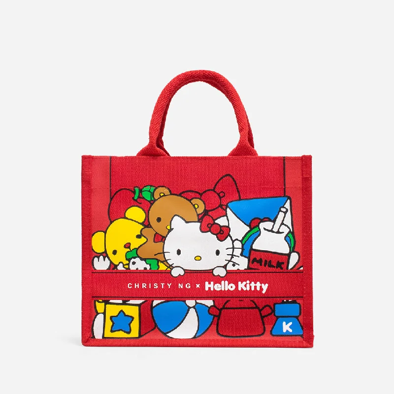 Soft and comfortable felt tote bags for cozy yet stylish everyday use -Hello Kitty Friends Mini Grocery Tote