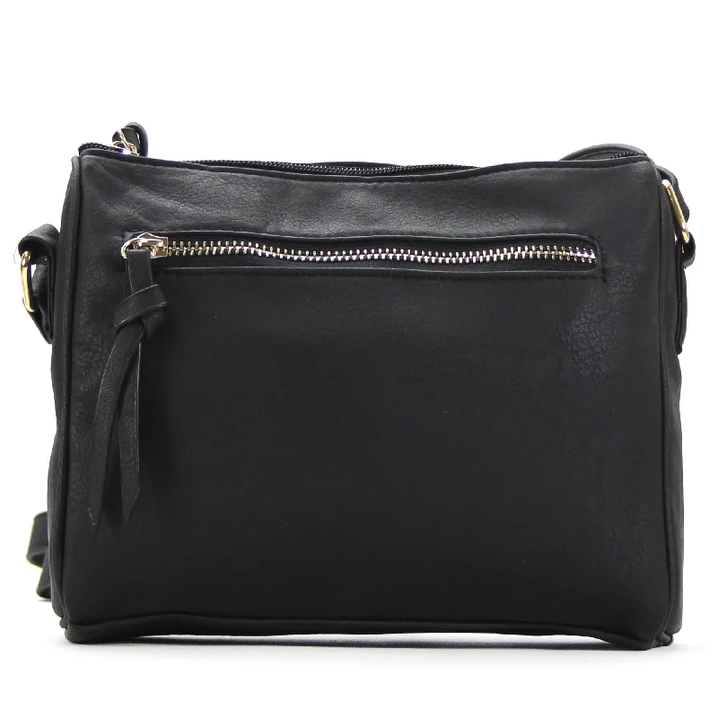 Small Handle Bags for Essentials -Jade Marie Confident Crossbody - Black