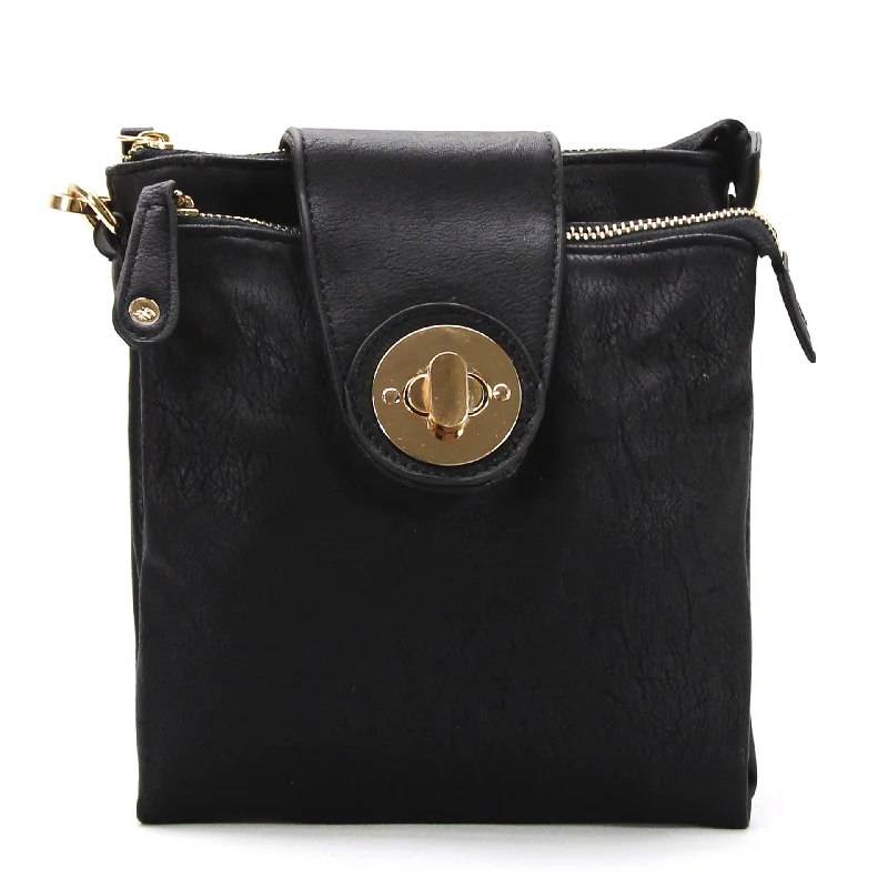 Machine-Made Handle Bags for Speed -Jade Marie Curious Crossbody - Black