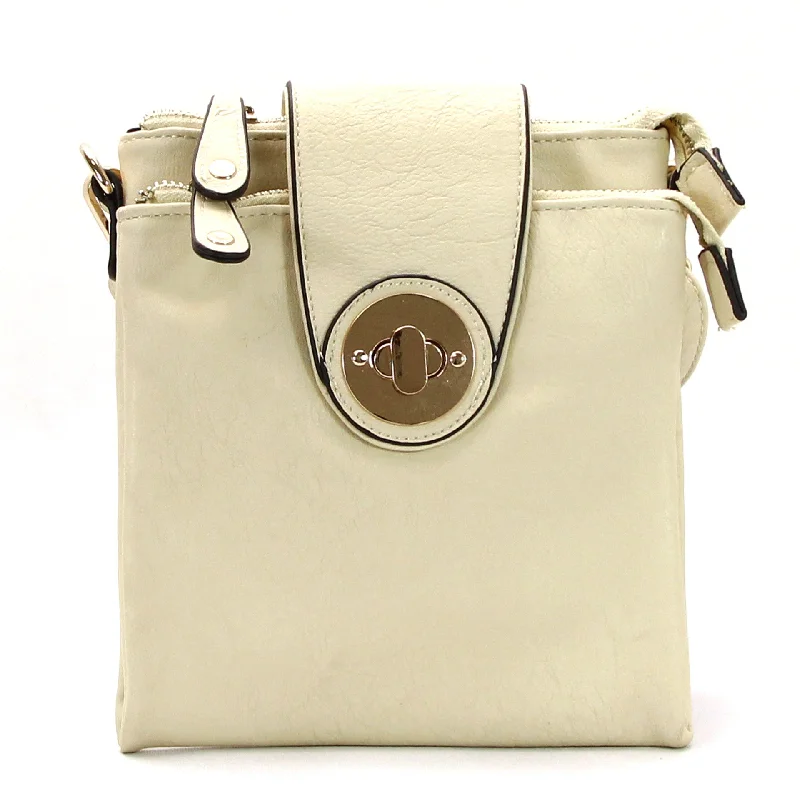 Minimalist Handle Bags for Simplicity -Jade Marie Curious Crossbody - Ivory