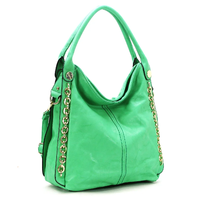 Oval Handle Bags for Elegance -Jade Marie Feisty Hobo Tote - Mint