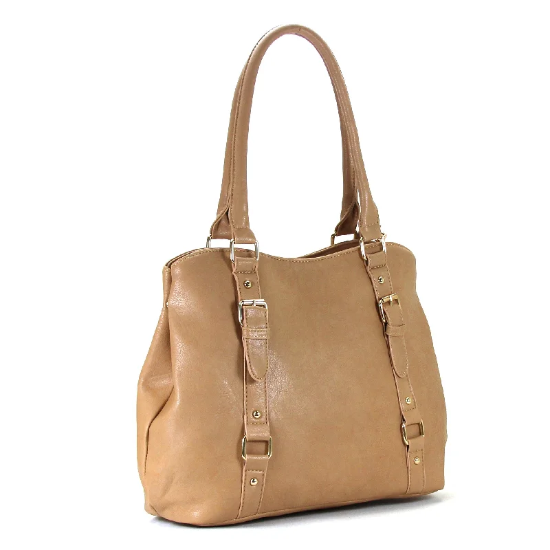 Seasonal Handle Bags for Change -Jade Marie Inspirational Tote - Toasted Khaki