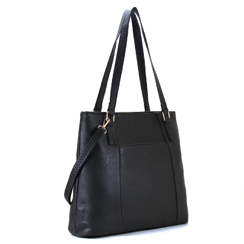 Single Handle Bags for Simplicity -Jade Marie Sophisticated Tote - Black