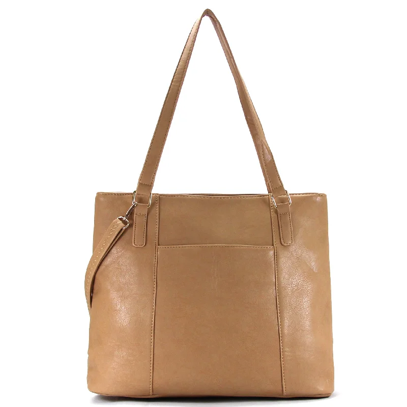 Adjustable Handle Bags for Fit -Jade Marie Sophisticated Tote - Toasted Khaki