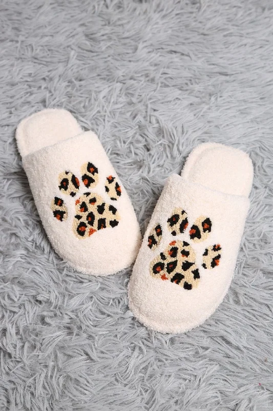 Waterproof Canvas Handle Bags -JCl4217-01 Super Lux Leopard Paw Slippers