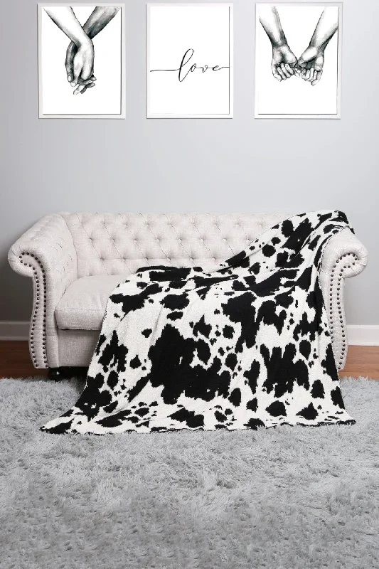 Linen Handle Bags for Summer -JCL4307 Super Lux Cow Throw Blanket