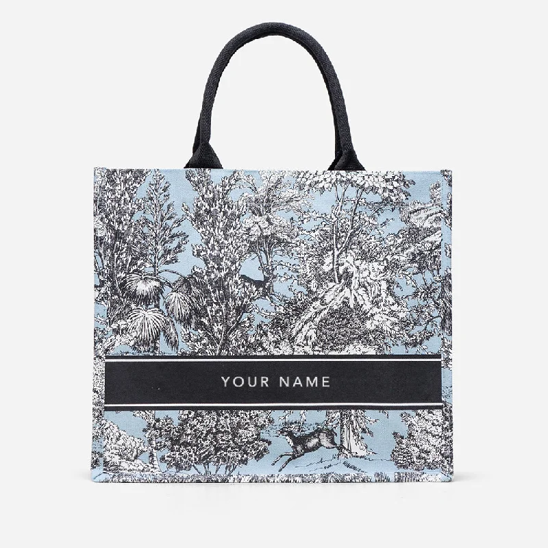 Simple yet stylish beige tote bags for a neutral, versatile accessory option -Welcome To The Jungle Large Grocery Bag