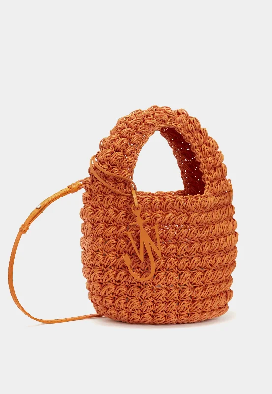 Casual denim tote bags with a cool, relaxed style for everyday use -Jw Anderson Popcorn Basket Orange