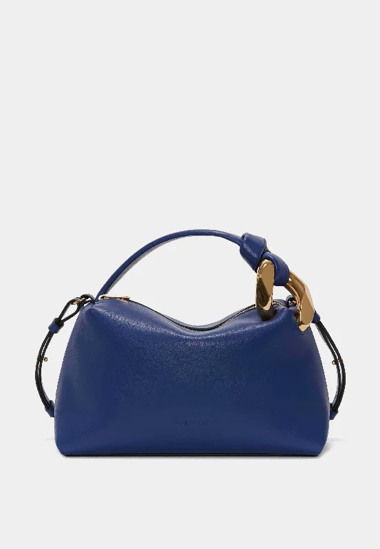 High-quality, structured leather tote bags for a professional and polished look at work -Jw Anderson The Jwa Corner Bag Dark Navy