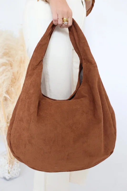 Machine-Made Handle Bags for Speed -Katherine Hobo - Brown