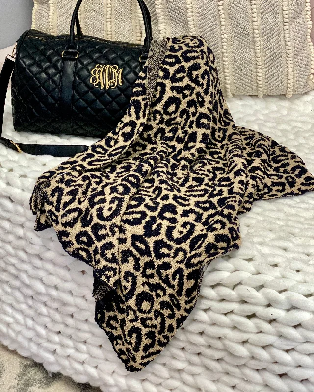 Single Handle Bags for Simplicity -Luxe Leopard Wrap/Blanket